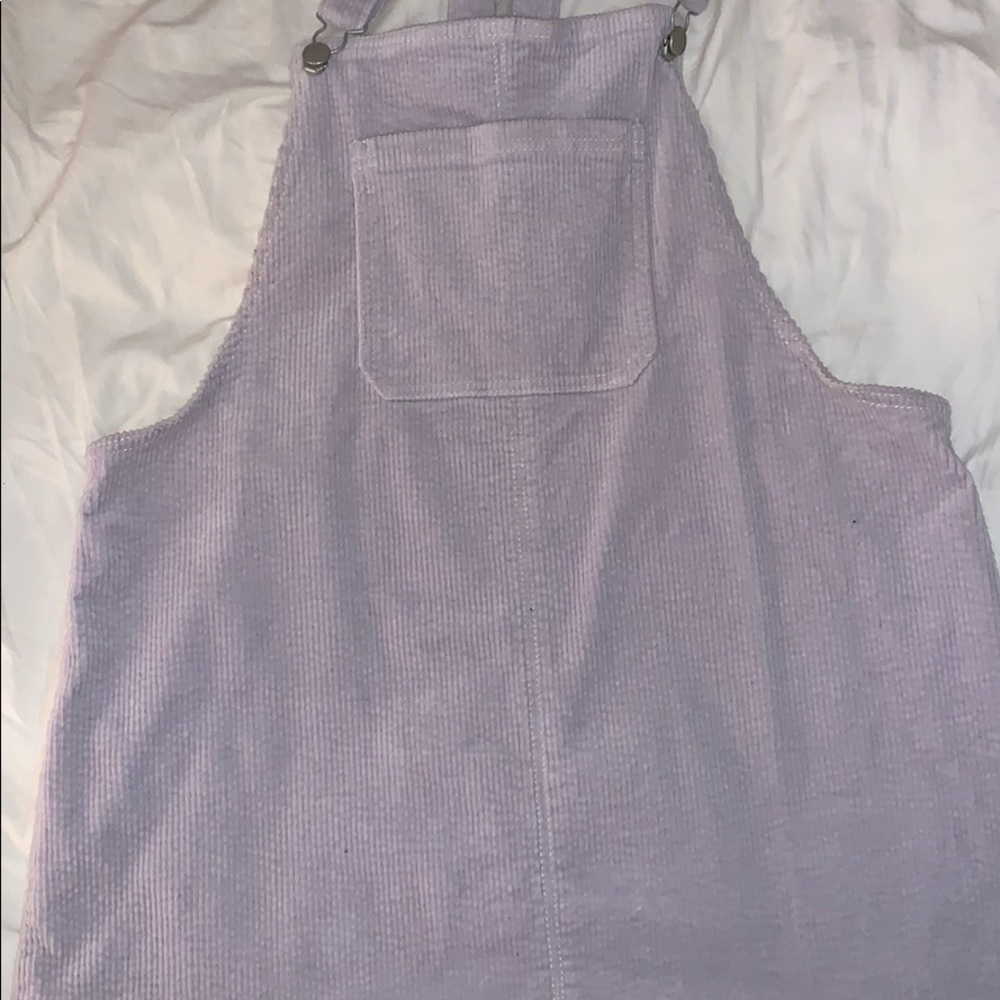 Purple overall dress